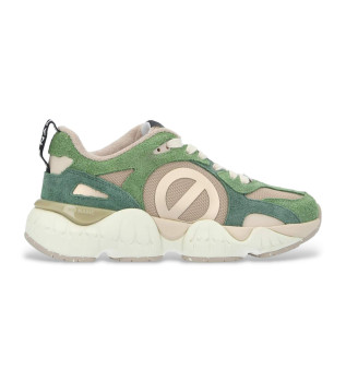 Krazee Runner chaussures en cuir vert