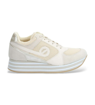 Parko Jogger beige Lederturnschuhe