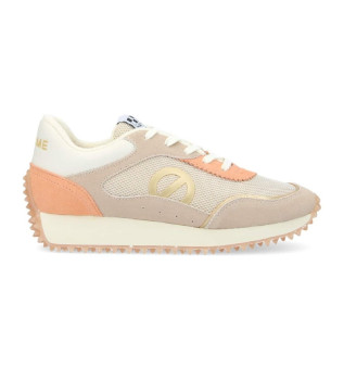 Baskets Punky Jogger en cuir beige