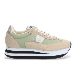 Flex Jogger l�der sneakers brun