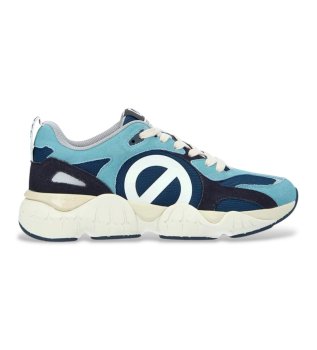 Sneakers Krazee in pelle blu