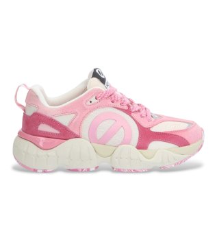 Krazee Runner Baskets en cuir rose