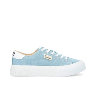 Sneakers in tela denim lavato con cuciture Reset Sneaker blu