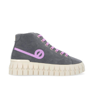 Play Sneakers alte in pelle grigio medio in stile vintage