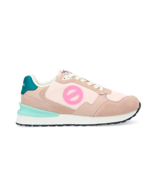 Sneaker Tova Runner in pelle e mesh con suola color nude chiaro