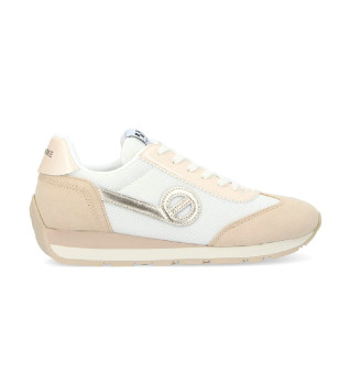 Zapatillas de piel City run jogger beige