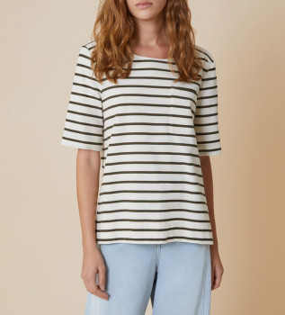 T-shirt Refolo blanc, vert