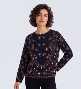 Marineblauer Samba-Pullover