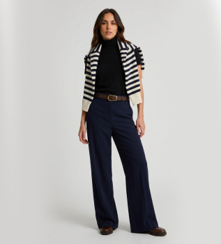 Weite Hose aus Povatta-Cady in Marineblau