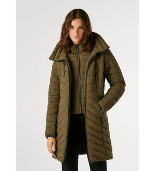 Długi zielony płaszcz na kołdrę Sann