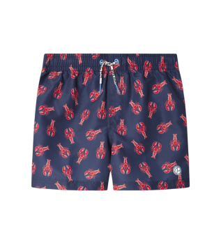 Funky Lobster Badeanzug navy