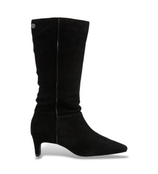 Bottes en cuir Kiny High noir