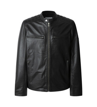 Leather jacket Malvar black