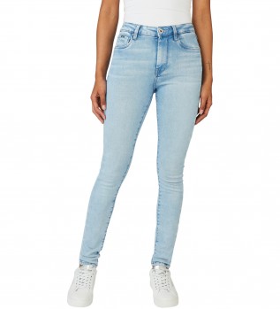 Jeans Regent Fit Skinny High Waisted jasnoniebieski