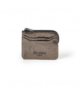 Portefeuille en cuir Riley gris