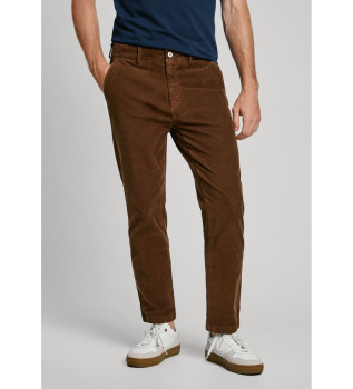 Bruine Corduroy Slim Broek