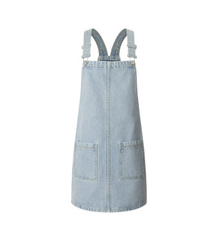 Dungarees i denim med nitter