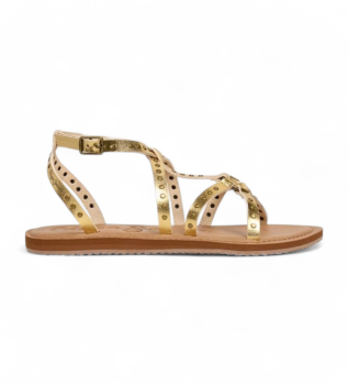 Gold Rio Studs Sandals
