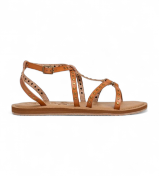 Brown Rio Studs Sandals