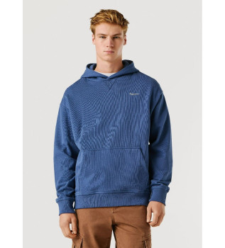 Felpa blu con logo piccolo Geo