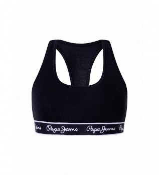 Soutien-gorge de sport en coton noir