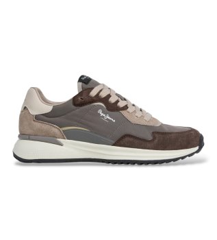 Zapatillas de piel Bampton City marrón oscuro