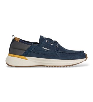 Náuticos de piel Bampton Evolve azul marino
