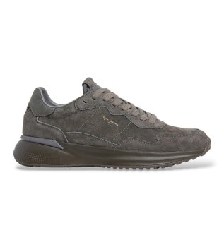 Baskets en cuir Bampton Suede gris foncé