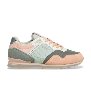 Sneakers i lder London Jelly orange