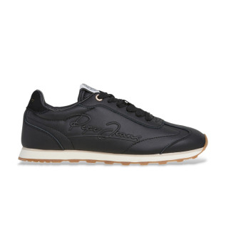 Onde Dress Leather Sneakers preto