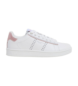 Player Night Leren Sneakers wit