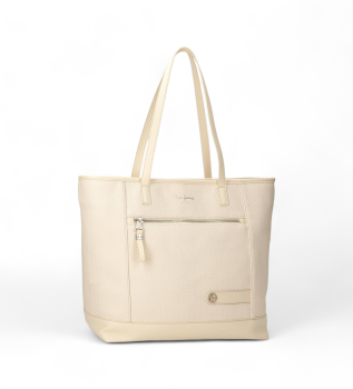 Sprig beige tygvska