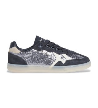Ball Glitter Leder Sneakers schwarz