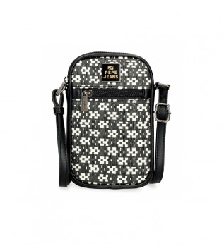 Sac en laine noir pour tlphone portable -11x17,5x2,5cm