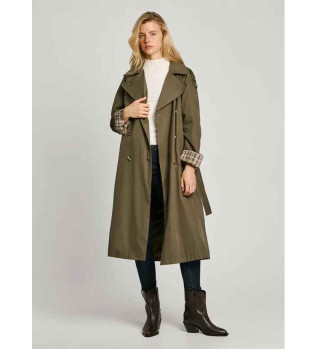 Bianca green trench coat