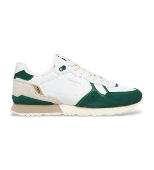Brit Ivy leather trainers white, green