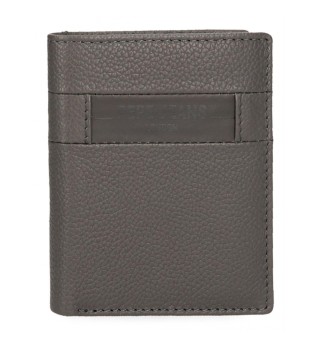 Porte-documents en cuir Checkbox Vertical Grey