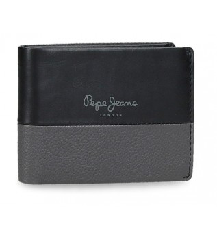 Dual Leather Wallet Schwarz