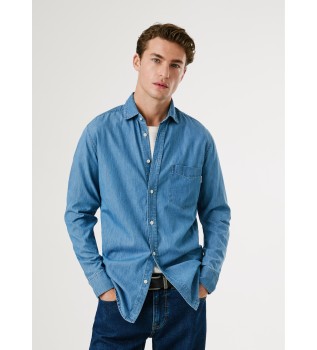Camicia classica slim blu