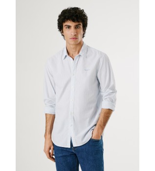 Dopracowana niebieska koszula