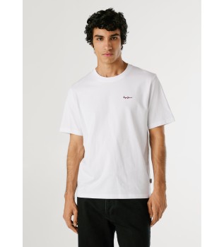 Connor T-shirt med kontrastfarver, hvid