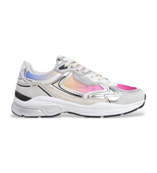 Baskets en cuir gris Dave Colors