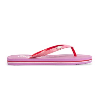 Teenslippers Dorset Print roze 