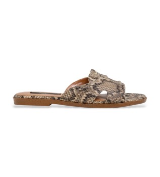 Sandalias Dyana Snake beige