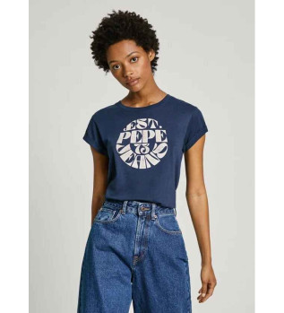 T-shirt Elvia azul-marinho