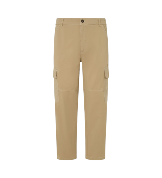 Pantalon cargo beige fantaisie