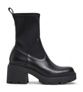 Glen Mix leather ankle boots black