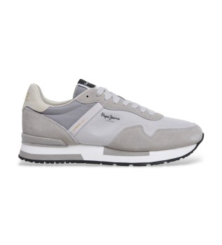 Zapatillas de Piel Hailon Basic gris