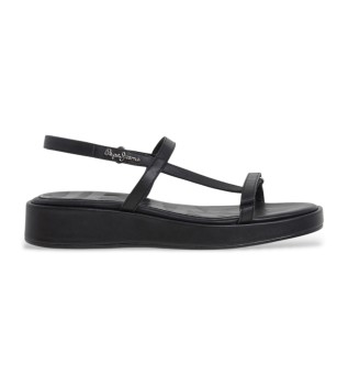 Haru Mix leren sandalen zwart