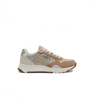 Joy Star Glam beige Lederpantoffeln